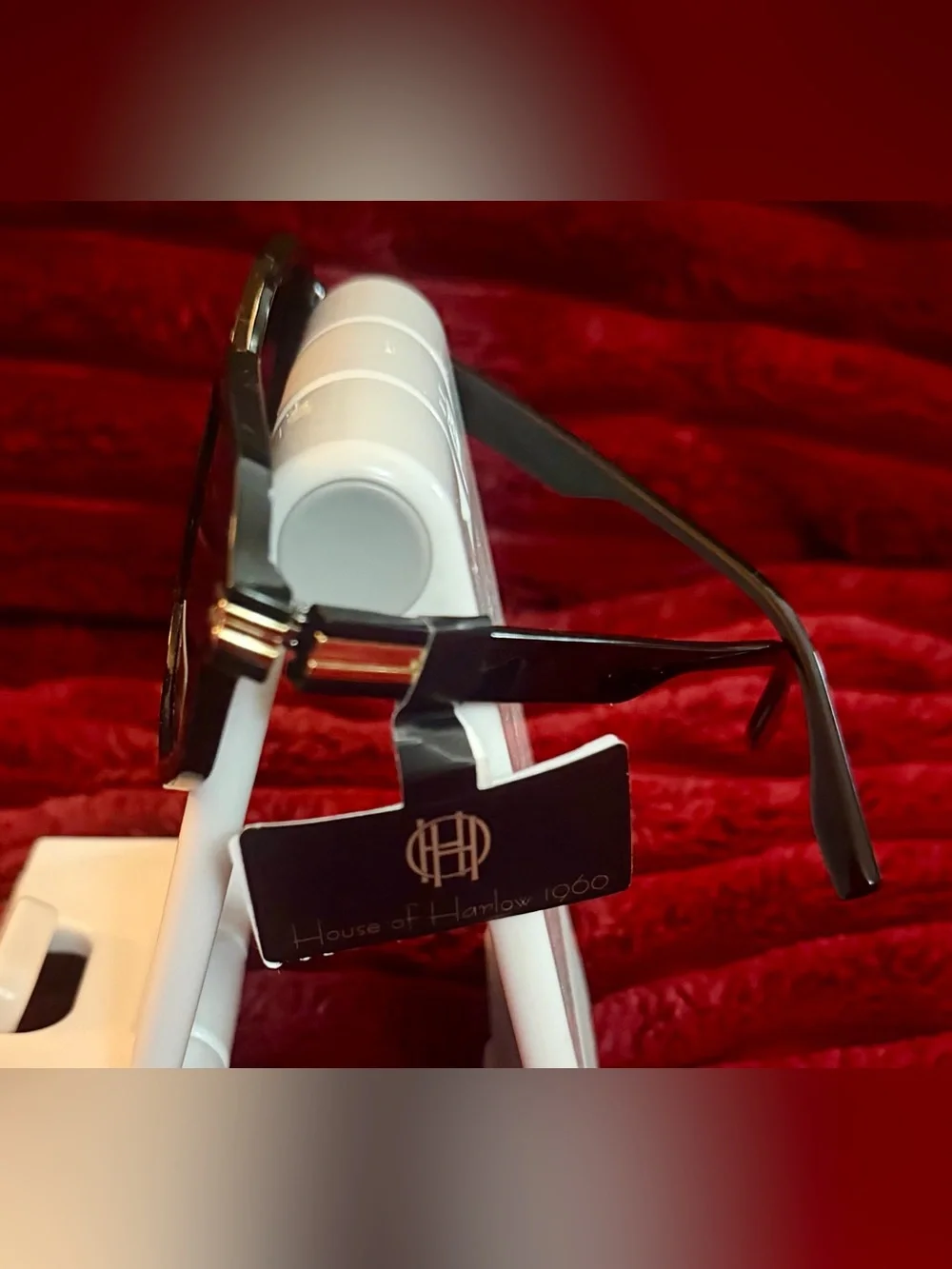🕶️ House of Harlow 1960 Black & Gold Oversized Women's Sunglasses